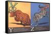 Yak and Zebra-null-Framed Stretched Canvas