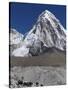 Yak on a Trail Below Kala Pattar and Pumori, 7165M, Sagarmatha National Park, Himalayas-Christian Kober-Stretched Canvas