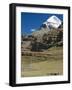 Yak Train Approaches Tarboche, Tibet, China-Anthony Waltham-Framed Photographic Print