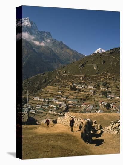 Yak Used for Transporting Goods Leaving the Village of Namche Bazaar in the Khumbu Region, Nepal-Wilson Ken-Stretched Canvas