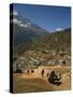 Yak Used for Transporting Goods Leaving the Village of Namche Bazaar in the Khumbu Region, Nepal-Wilson Ken-Stretched Canvas