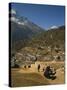 Yak Used for Transporting Goods Leaving the Village of Namche Bazaar in the Khumbu Region, Nepal-Wilson Ken-Stretched Canvas