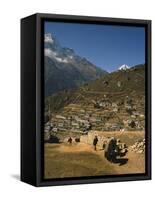 Yak Used for Transporting Goods Leaving the Village of Namche Bazaar in the Khumbu Region, Nepal-Wilson Ken-Framed Stretched Canvas