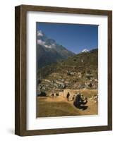 Yak Used for Transporting Goods Leaving the Village of Namche Bazaar in the Khumbu Region, Nepal-Wilson Ken-Framed Photographic Print