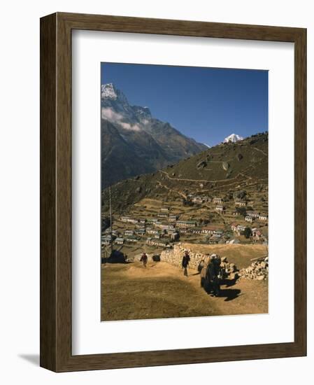 Yak Used for Transporting Goods Leaving the Village of Namche Bazaar in the Khumbu Region, Nepal-Wilson Ken-Framed Photographic Print