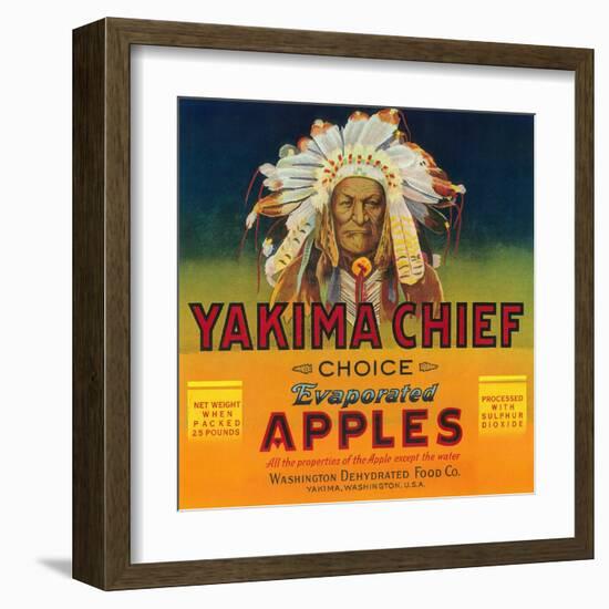 Yakima Chief Apple Label - Yakima, WA-Lantern Press-Framed Art Print