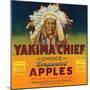 Yakima Chief Apple Label - Yakima, WA-Lantern Press-Mounted Art Print