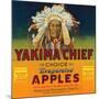 Yakima Chief Apple Label - Yakima, WA-Lantern Press-Mounted Art Print