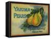 Yakima Pears Crate Label - Toppenish, WA-Lantern Press-Framed Stretched Canvas