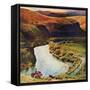 "Yakima River Cattle Roundup", May 10, 1958-John Clymer-Framed Stretched Canvas