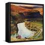 "Yakima River Cattle Roundup", May 10, 1958-John Clymer-Framed Stretched Canvas