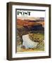 "Yakima River Cattle Roundup" Saturday Evening Post Cover, May 10, 1958-John Clymer-Framed Giclee Print