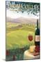 Yakima Valley, Washington - Wine Country-Lantern Press-Mounted Art Print