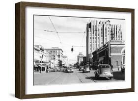 Yakima, WA Main Street View Photograph - Yakima, WA-Lantern Press-Framed Art Print
