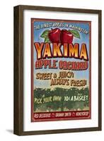 Yakima, Washington - Apple Orchard-Lantern Press-Framed Art Print