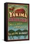 Yakima, Washington - Cherries-Lantern Press-Framed Stretched Canvas