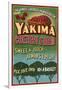 Yakima, Washington - Cherries-Lantern Press-Framed Art Print