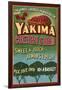 Yakima, Washington - Cherries-Lantern Press-Framed Art Print