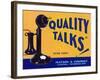 Yakima, Washington, Quality Talks Brand Apple Label-Lantern Press-Framed Art Print