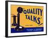 Yakima, Washington, Quality Talks Brand Apple Label-Lantern Press-Framed Art Print