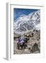 Yaks and herders on a trail to Everest Base Camp.-Lee Klopfer-Framed Photographic Print