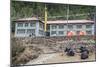 Yaks in front of teahouse, Nepal.-Lee Klopfer-Mounted Photographic Print