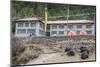 Yaks in front of teahouse, Nepal.-Lee Klopfer-Mounted Photographic Print