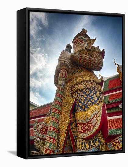 Yaksha at Wat Phra Kaeo the Grand Palace-Terry Eggers-Framed Stretched Canvas