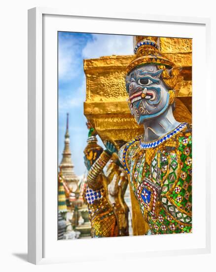 Yaksha at Wat Phra Kaeo the Grand Palace-Terry Eggers-Framed Photographic Print