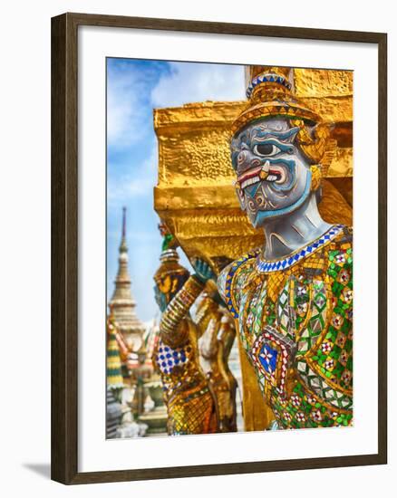 Yaksha at Wat Phra Kaeo the Grand Palace-Terry Eggers-Framed Photographic Print