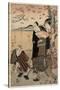 Yakusha No Hanami-Shunkosai Hokushu-Stretched Canvas