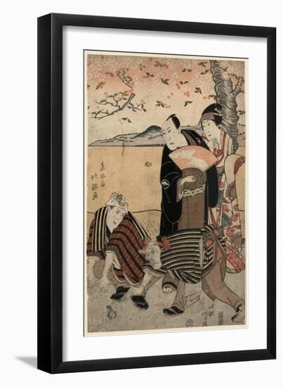 Yakusha No Hanami-Shunkosai Hokushu-Framed Giclee Print