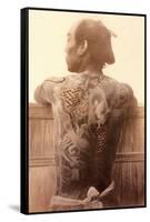 Yakuza with Tattooed Back-null-Framed Stretched Canvas