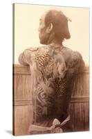 Yakuza with Tattooed Back-null-Stretched Canvas