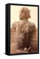 Yakuza with Tattooed Back-null-Framed Stretched Canvas