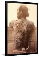 Yakuza with Tattooed Back-null-Framed Art Print