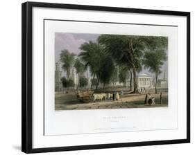 Yale College, New Haven, Connecticut, USA, 1838-J Sands-Framed Giclee Print