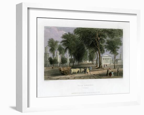 Yale College, New Haven, Connecticut, USA, 1838-J Sands-Framed Giclee Print