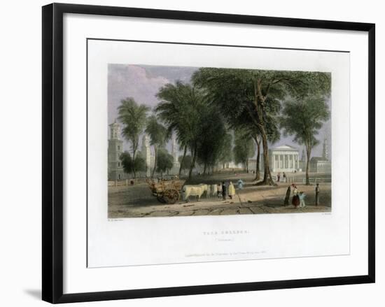 Yale College, New Haven, Connecticut, USA, 1838-J Sands-Framed Premium Giclee Print