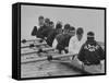 Yale Crew Rowing During Training-null-Framed Stretched Canvas