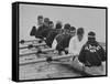 Yale Crew Rowing During Training-null-Framed Stretched Canvas