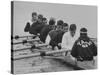 Yale Crew Rowing During Training-null-Stretched Canvas