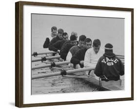 Yale Crew Rowing During Training-null-Framed Photographic Print