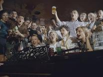 Low-Angle View of a Group of People as They Sing Along with a Pianist in a Unidentified Bar, 1959-Yale Joel-Photographic Print