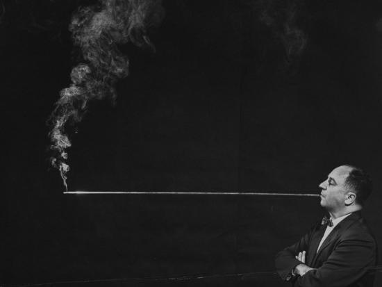 led zeppelin cigarette case President of Zeus Corp., Robert Stern, Smoking from Self-Designed Four Foot Long Cigarette Holder Photographic Print - Yale Joel led zeppelin cigarette case President of Zeus Corp., Robert Stern, Smoking from Self-Designed Four Foot Long Cigarette Holder Photographic Print - Yale Joel