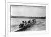 Yale Rowing Crew During Practice Photograph - New Haven, CT-Lantern Press-Framed Art Print