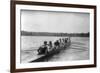 Yale Rowing Crew During Practice Photograph - New Haven, CT-Lantern Press-Framed Art Print