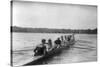 Yale Rowing Crew During Practice Photograph - New Haven, CT-Lantern Press-Stretched Canvas