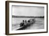 Yale Rowing Crew During Practice Photograph - New Haven, CT-Lantern Press-Framed Art Print