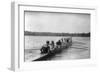 Yale Rowing Crew During Practice Photograph - New Haven, CT-Lantern Press-Framed Art Print
